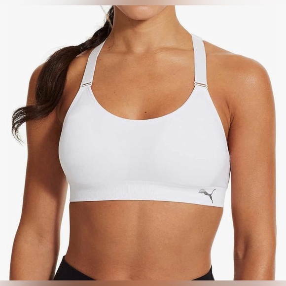 Puma White Sports Bra - Picture 1 of 7